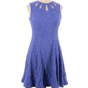 Danny & Nicole blue lace dress with cutouts, size 10